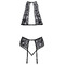 Комплект білизни з ніжного мережива квіткового Kissable Bra Set Lace чорний, S/M
