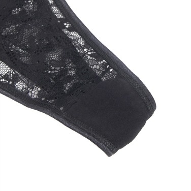 Трусики кружевные Star Night со стразами LOVE, черные, XL