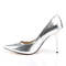 Туфлі Pleaser Classique-20 з гострим носком, 4 дюйми, сріблястий металік