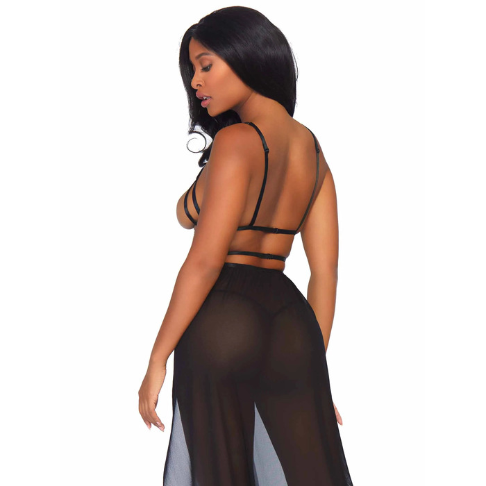 Платье эротичное с открытой грудью S/M Leg Avenue, черное