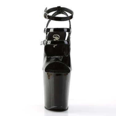 Босоніжки Xtreme-873 на підборах 8 дюймів, босоніжки PF 4 дюйми, чорні