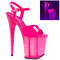 Босоніжки Pleaser Flamingo-809UVT на підборах 8 дюймів, босоніжки з ремінцем на щиколотці 4 дюйми з ремінцем на щиколотці, рожеві