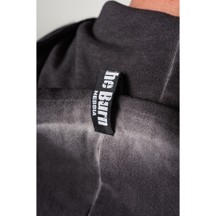 Кофта Nebbia Washed-off Zip Up Hoodie GYM BRO Black 362