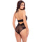 Мереживне боді MIDNIGHT HALTER TEDDY BLACK, S/M