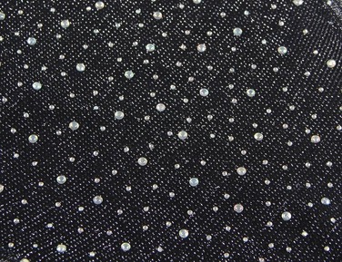 Боди со стразами Star Night с открытой спиной, черное, XS-M