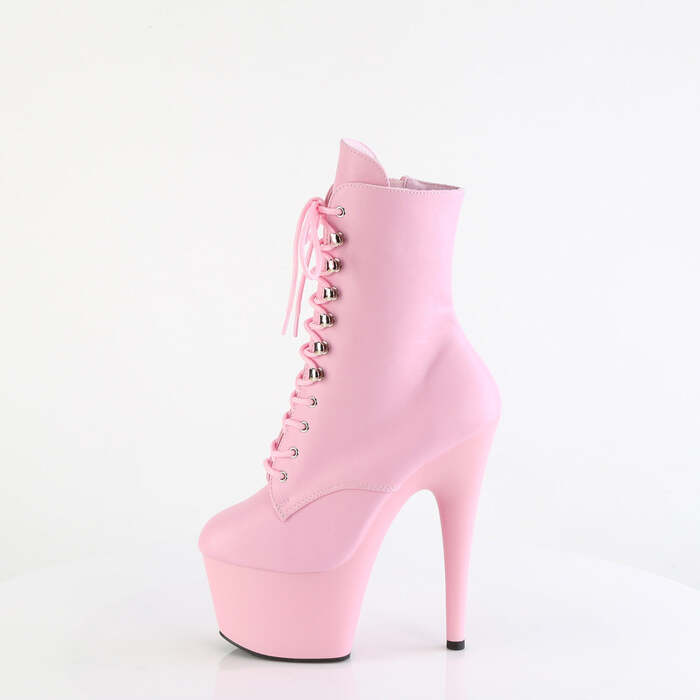 Ботильоны Adore-1020, каблук 7 дюймов, высота 2 3/4 дюйма, шнуровка спереди, молния сбоку, нежно-розовый цвет