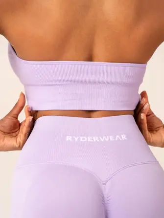 Топ Ryderwear Lift Rib Seamless Halter Sports Bra - Lavender