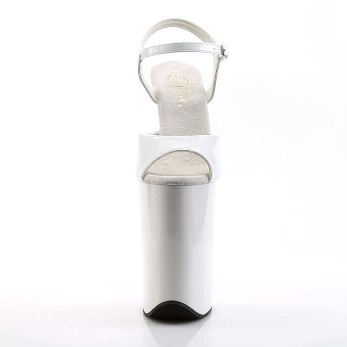 Босоніжки Infinity-909 на підборах 9 дюймів, білі з ремінцем на щиколотці 5 1/4 дюйма