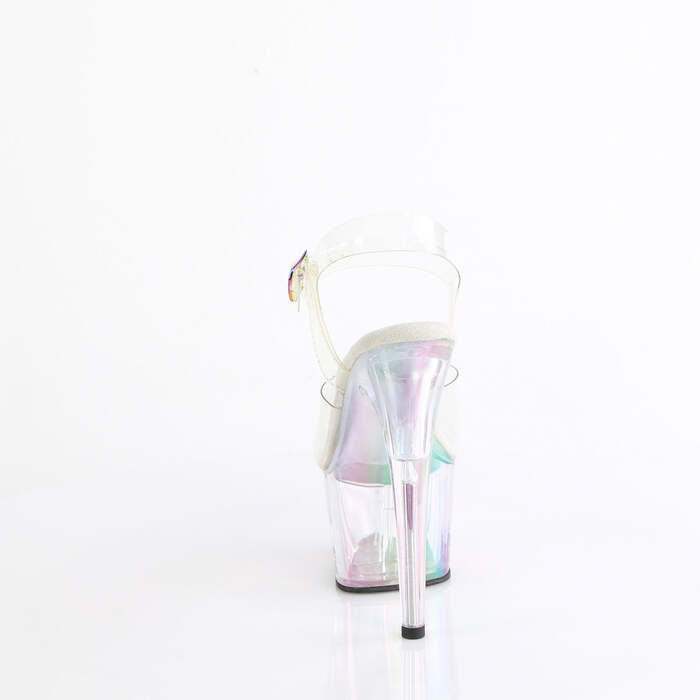 Босоножки Adore-708HT, каблук 7 дюймов, тонированный PF-материал, ремешок на щиколотке шириной 2 3/4 дюйма, прозрачные