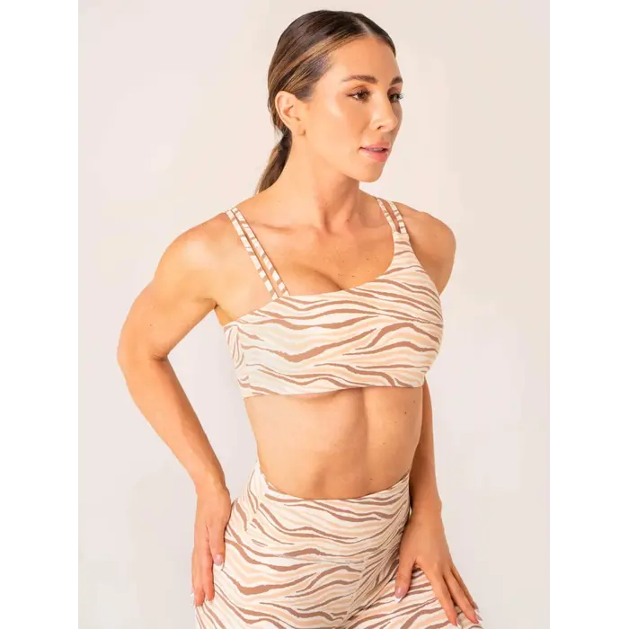 Топ Ryderwear Unstoppable One Shoulder Sports Bra - Vanilla Zebra