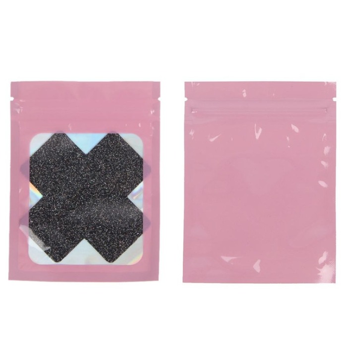 Пестисы с глиттером Star Night в виде крестиков, черный