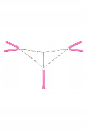 Сексуальні стрінги з ланцюжком Obsessive Chainty thong pink L/XL