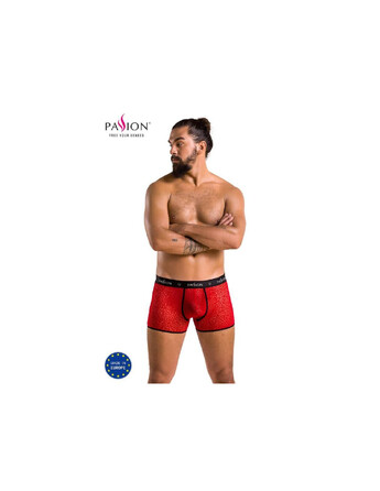 Мужские красные боксерки с рисунком 046 SHORT PARKER red L/XL - Passion