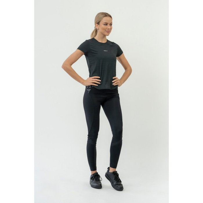 Футболка FIT Activewear T-shirt 'Airy” with Reflective Logo Black 438