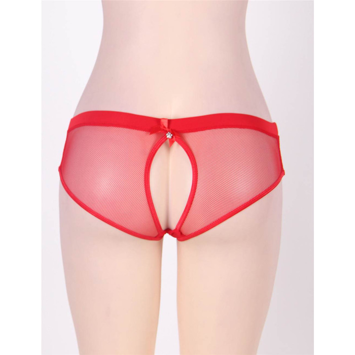 Трусики з відкритим доступом Star Night червоні XS-S