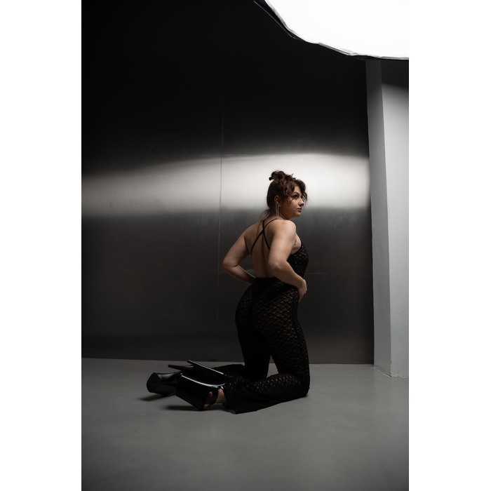 SILHOUETTE PANTS Black lace mesh_ сітка з мереживом чорна
