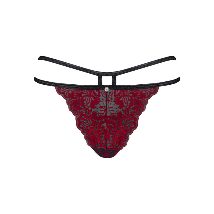 Трусики Obsessive Sugestina Bordeaux-Black L/XL