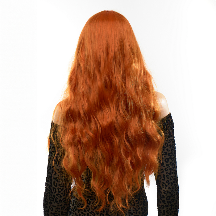 Перука довга хвиляста з чубчиком Fetish Hair руда, 60 см