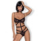 Боді зі шлейками чорний Obsessive BONDY TEDDY S/M