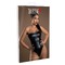Боді без бретелів Daring Intimates, з ефектом мокрої тканини, чорне, S