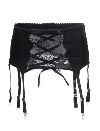 Чоловічий мереживний пояс з підв'язками Star Night чорний, XL