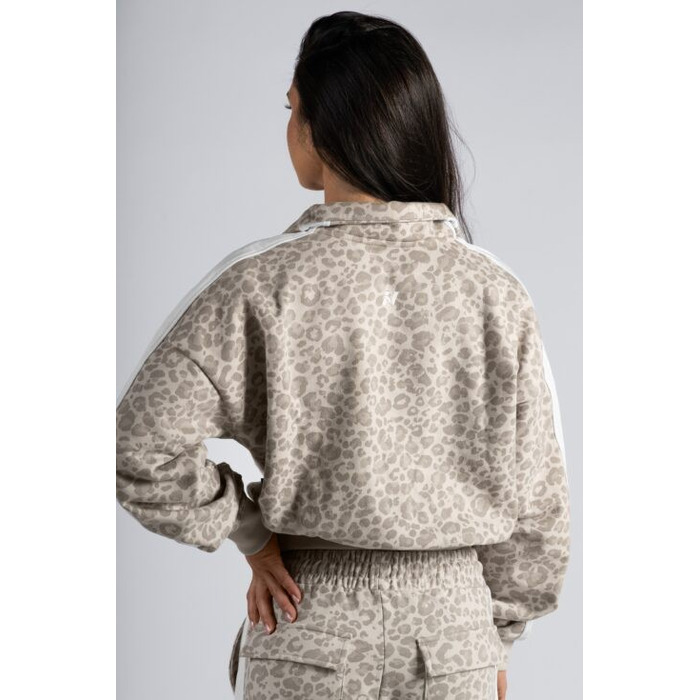 Кофта Nebbia Half-Zip Leopard Sweatshirt PRIMAL Cream Leopard 866