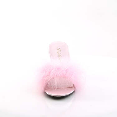 Шлёпанцы Amour-03 3 дюйма, классические тапочки Marabou, нежно-розовые