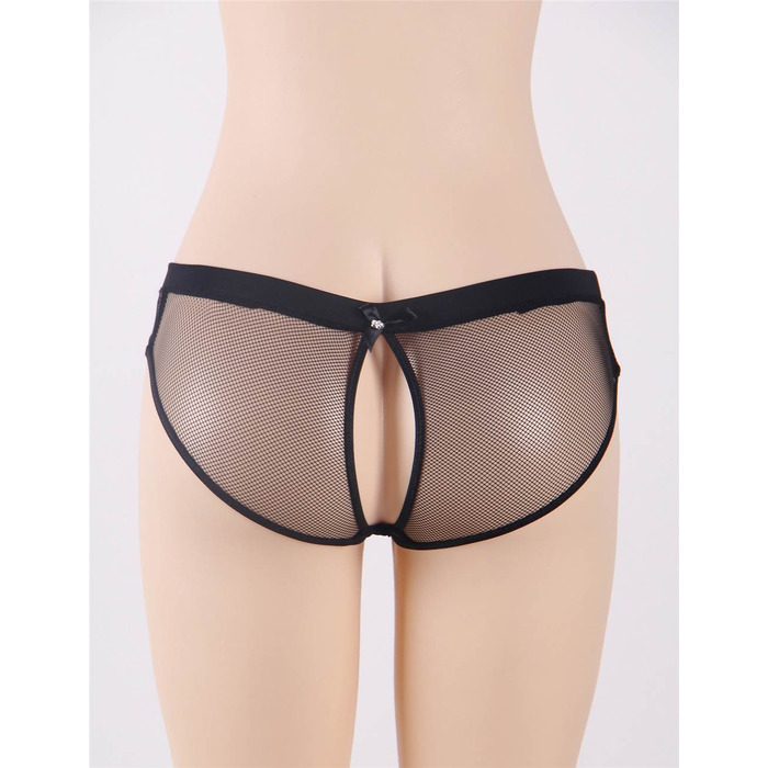 Трусики з відкритим доступом Star Night чорні XS-S