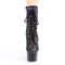 Чоботи Pleaser Adore-1020OMBG *7-дюймовий каблук, 2 3/4-дюймові черевики на шнурівці зпереду, збоку блискавка, фіолетові/чорні