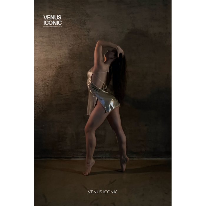 Сукня Venus Iconic METALLIC GLOW для танців з ефектом мокрого металу