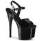 Босоніжки Pleaser Esteem-709 на підборах 7 дюймів, босоніжки з ремінцем на щиколотці 3 дюйми, чорні