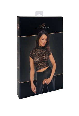 Топ кружевной Noir Handmade F303 Essence черный, размер M
