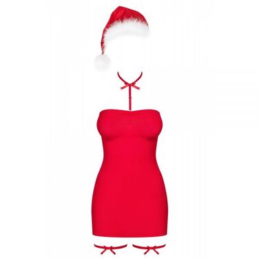 Комплект Obsessive Kissmas chemise Red® S / M
