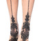 Панчохи з візерунками One Size Tana Sheer Thigh High Stockings від Leg Avenue, бежево-чорні
