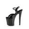 Босоніжки Pleaser Enchant-709 на підборах 8 дюймів, босоніжки з ремінцем на щиколотці 3 3/4 дюйма, чорні