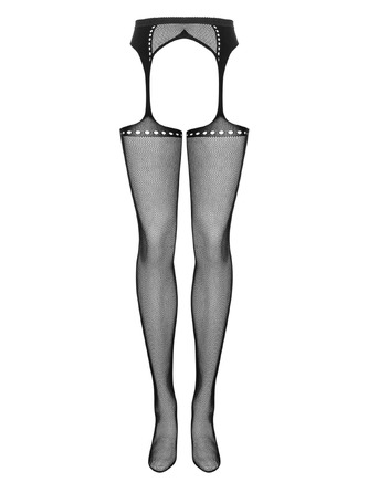 Чулки с поясом Garter stockings S314 czarny S/M/L Obsessive