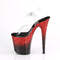Босоножки Pleaser Flamingo-808SS, каблук 8 дюймов, ремешок на щиколотке 4 дюйма, прозрачный/красный