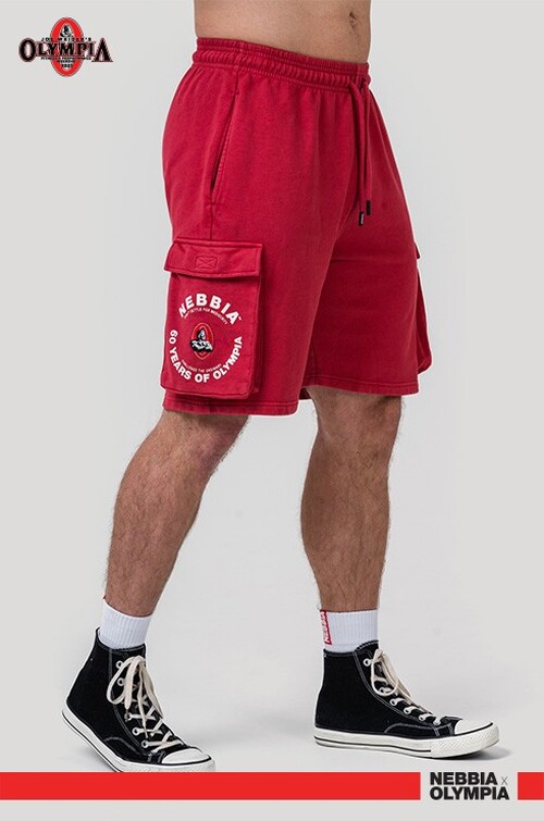 Шорти Nebbia Washed Loose Fit Cargo Shorts LEGACY Red 787