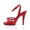 Босоножки Flair-436, каблук 4 1/2 дюйма, босоножкии с ремешком на щиколотке шириной 1/2 дюйма, красные