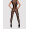 Комбинезон Obsessive c рисунком крыльев Bodystocking N112, черный, S\M