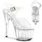 Босоніжки Pleaser Adore-708LS на підборах 7 дюймів, босоніжки з ремінцем на щиколотці 2 3/4 дюйма з лінією RS Line, прозорі