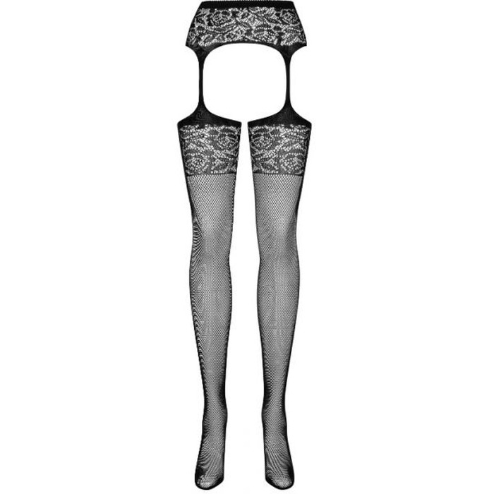 Чулки с поясом S500 Garter stockings Obsessive черный S/M/L