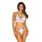 Эротичный комплект кружевной Obsessive Lilyanne 2-pcs set white S/M