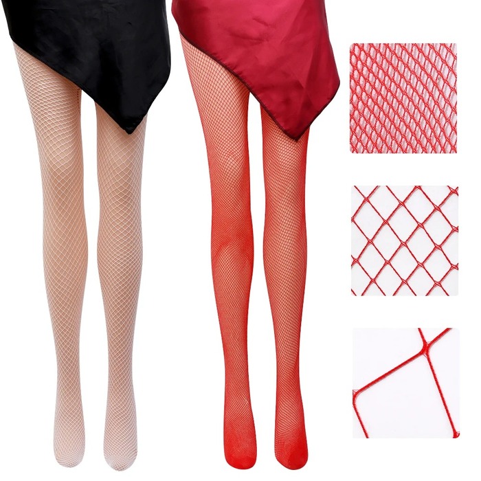 Колготи у сіточку One Size Risa Nylon Fishnet Tights від Leg Avenue, оранжеві