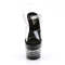 Босоніжки Pleaser Adore-708LN на підборах 7 дюймів, босоніжки з ремінцем на щиколотці 2 3/4 дюйма з прозорою смугастою підошвою, прозорі/чорні