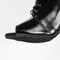 Хілси leather з язичком, професійне взуття для сучасних танців з відкритим носком та шнурівкою. Ботильйони для High heels (хай хілс), Чорний