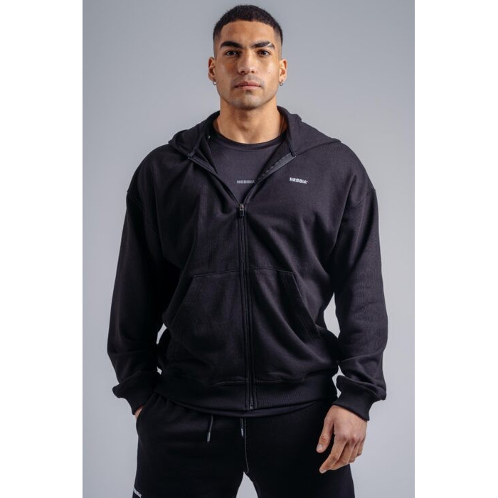 Спортивна кофта Nebbia Zipper Hoodie with Embroidery PRIMAL Black 884