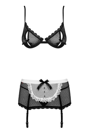 Костюм горничной черно-белый Obsessive MAIDME Set 5 S/M