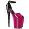 Босоножки Pleaser Flamingo-868, каблук 8 дюймов, 4-дюймовый PF, босоножкии с закрытым задником и ремешком на щиколотке, розовые/черные