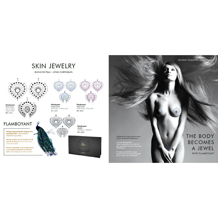 Прикраси для грудей та бікіні FLAMBOYANT зі стразами рожево-фіолетовий